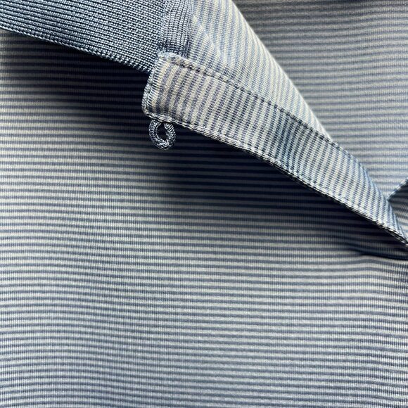 Adidas Women's Golf Climacool Collared Short Sleeve Striped Blue Polo Size XL - Picture 8 of 13